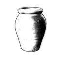 orcio in cotto: h 25 cm diametro 20 cm